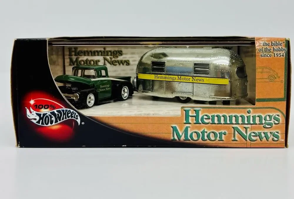 Hot Wheels Hemmings Motor News Set '56 Ford Truck & '49 Airstream Clipper Sealed